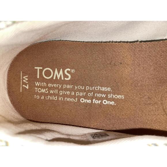 TOMS Women’s 7 US 37.5 EU Classic Natural Alpargata California Wildflower Shoes - Picture 2 of 8